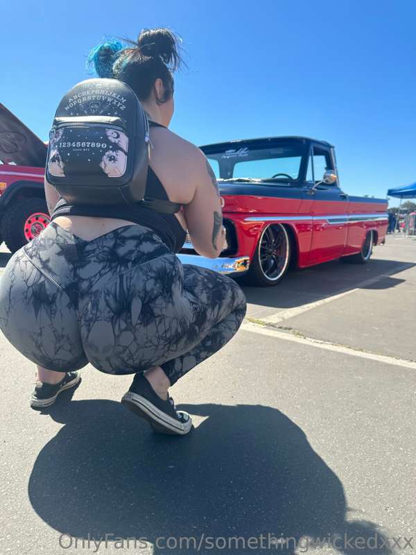 I’ll photograph the trucks, you photograph my ass. Deal?